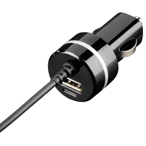 Hama Auto punjac Micro USB + USB port, 2100 mAh, crni Slike