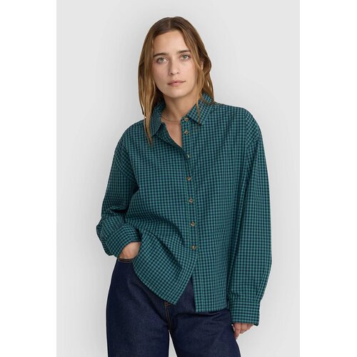 Rvca Sorrento Oversized Shirt stormy blue Slike