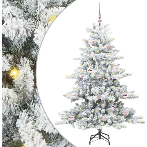 vidaXL Umjetno božićno drvce s nogom with LEDs s stalakom 150cm PVC Cene