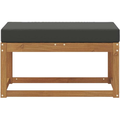  Vanjska stolica klupa s jastukom Prirodna 79 x 43 x 37 cm - Prirodno i antracit 80 cm Otvoreno područje nogu Slike