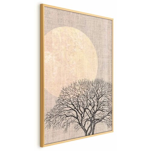  Plakat - Morning Full Moon 60x90 Zlatni okvir Cene