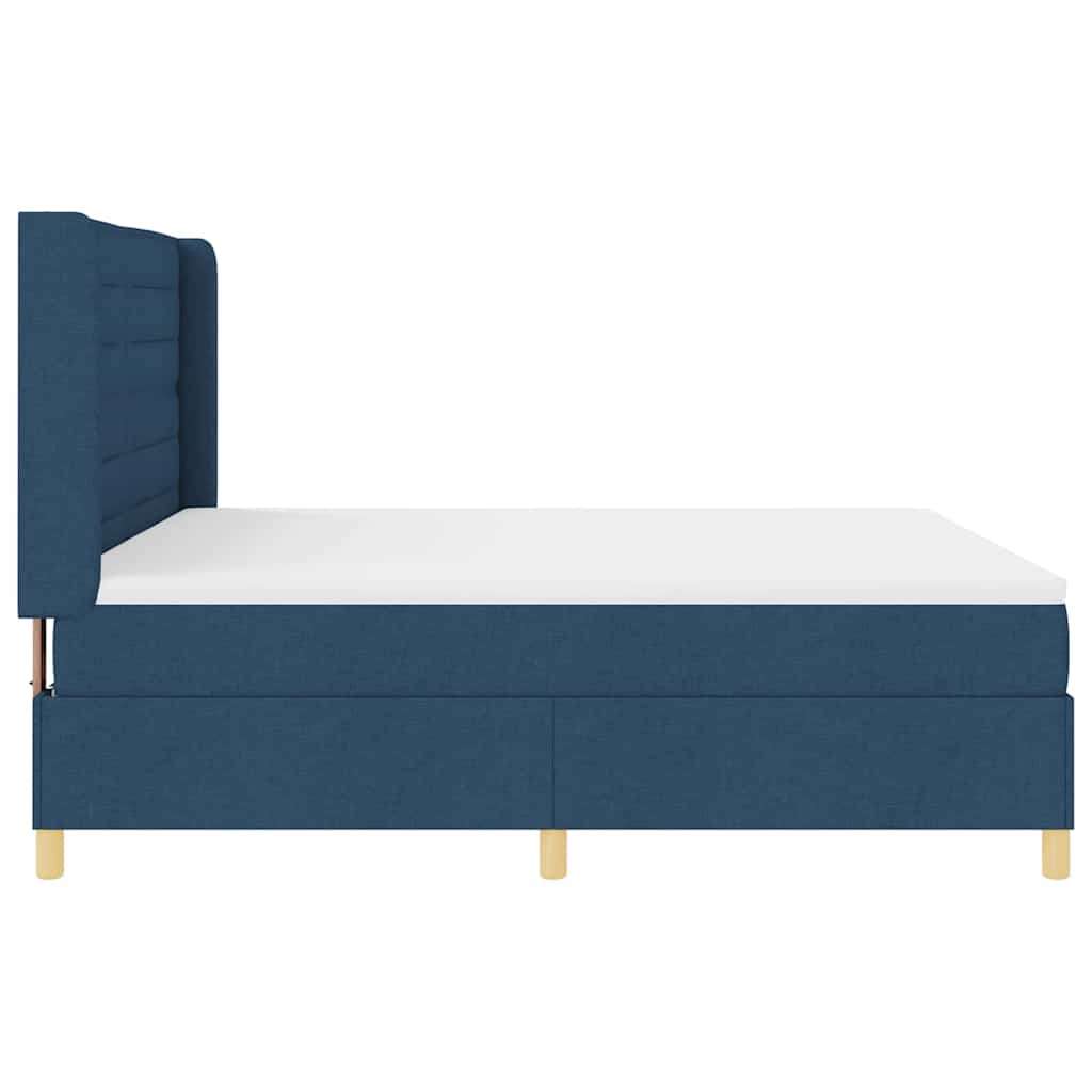 Box spring krevet s madracem Plava 140 x 200 cm tkanina Slike