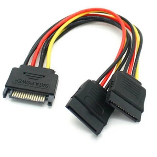  MAX0076 SATA 15 PIN MALE TO DUAL 15PIN FEMALE KABL Cene