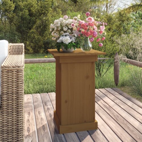VidaXL Stalak za cvijeće boja meda 40 x 40 x 60 cm od masivne borovine Slike
