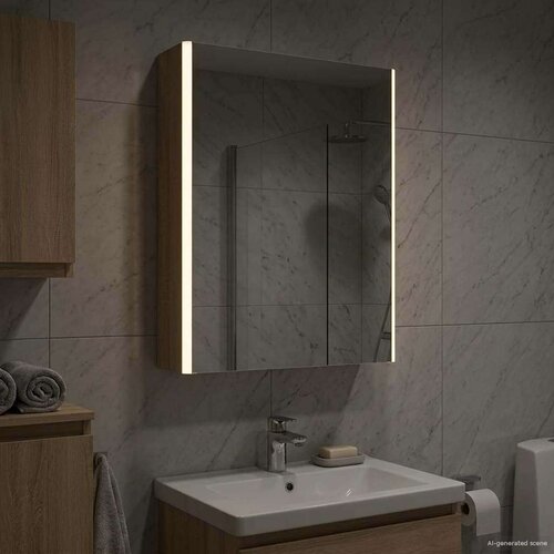 Kopalniška ogledalna omara Sonoma hrast 53,5 x 15,5 x 70 cm, (5000233366) Cene