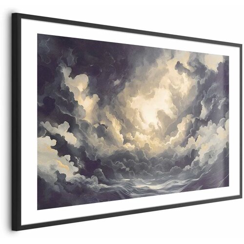 Plakat Epic Play of Light: The Sun Battling for Dominance Over the Clouds 42x29.7 Cene