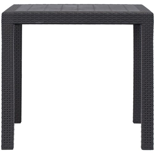  Vrtni stol smeđi 79 x 79 x 72 cm plastika s izgledom ratana Slike