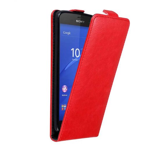 Cadorabo Ohi&scaron;je, združljivo z Sony Xperia Z3 COMPACT v rdeče jabolko - Za&scaron;čitni ovitek v obliki flipa z magnetnim zapiranjem, (20552465) Cene