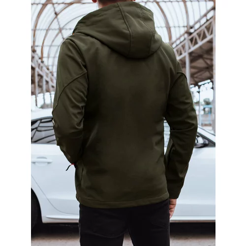 DStreet Green Men's Softshell Jacket with Hood