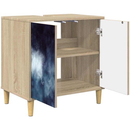  Kupaonski ormar RAALTE Sonoma 60 x 40 x 60 cm Konstruirano drvo Slike