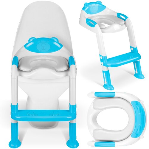 Ricokids Blue Bear Toilet Seat Cover with Ladder - Comfortable & Safe for Kids, (21740699) Cene