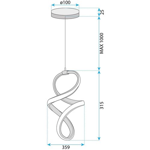 Toolight Viseća LED lampa G074-1CP Gold Slike