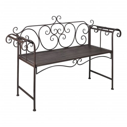 vidaXL Vrtna klop 132 cm jeklo antično rjava Cene