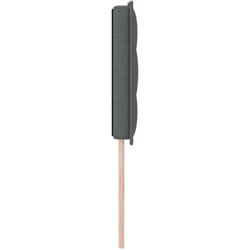  LED glava kreveta s LED trakama Tamno siva 144 cm tkanina Slike