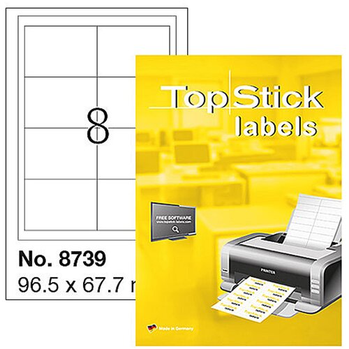 Herma Univerzalne etikete Topstick 8739, (96,5 x 67,7 mm), 100/1 Slike