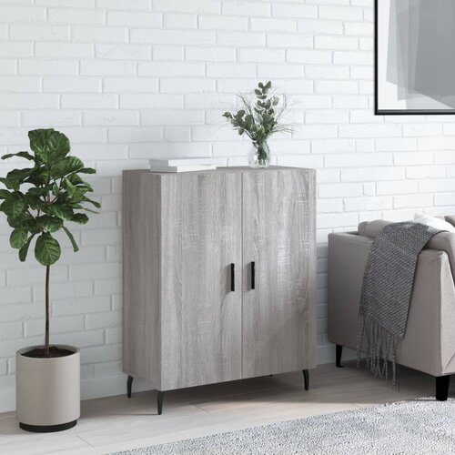VidaXL Komoda siva sonoma 69,5x34x90 cm inženirski les Slike