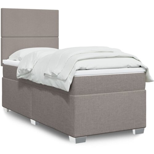  The Living Store Box spring postelja z vzmetnico taupe 80x200 cm blago - Box Spring Postelja, (21512399) Cene