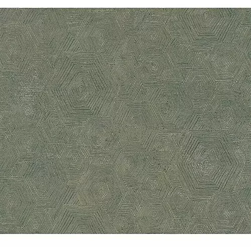 A.S. CREATION TAPETEN Tapeta iz netkane tekstilije AS CREATION My Home My Spa (zelena, vzorec grafike, 10,05 x 0,53 m)