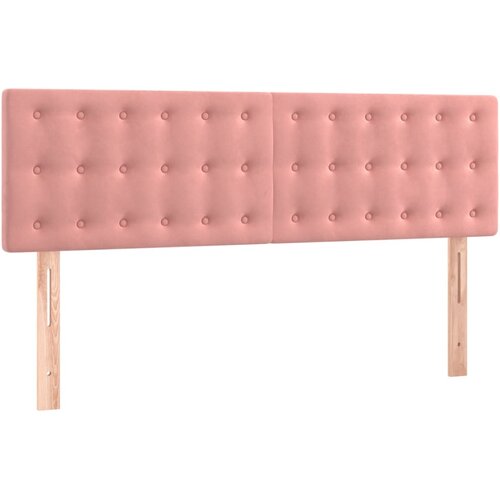 Maison Chic Posteljno vzglavje - Vzglavna omarica 2 kosa roza 72x5x78/88 cm žamet, (22077843) Slike
