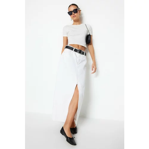 Trendyol Skirt - White - Maxi