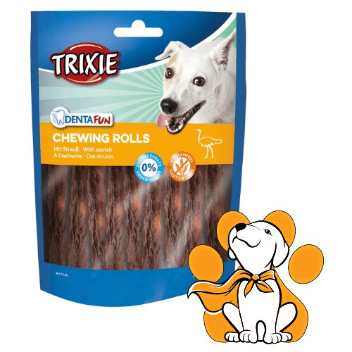 Trixie Denta Fun Ostrich Chewing Rolls 100g/12cm, Štapići Sa Ukusom Mesa Od Noja Cene