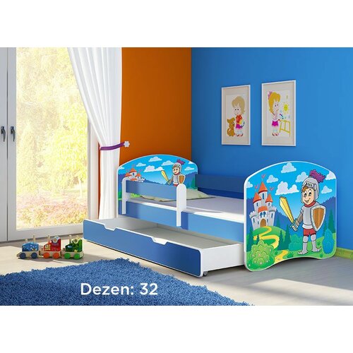 ACMA dečiji krevet ii 140x70 f + dušek 6 cm BLUE32 Slike