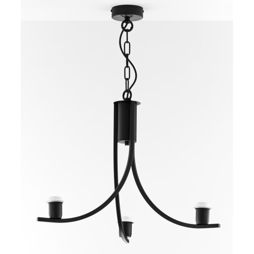 Jupiter 2106 - Luster na lancu ARTHUR 3xE27/15W/230V crna/narandžasta/dekor mermera Slike