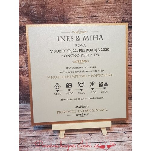  Poročna vabila VINTAGE PORVIN 103 Cene