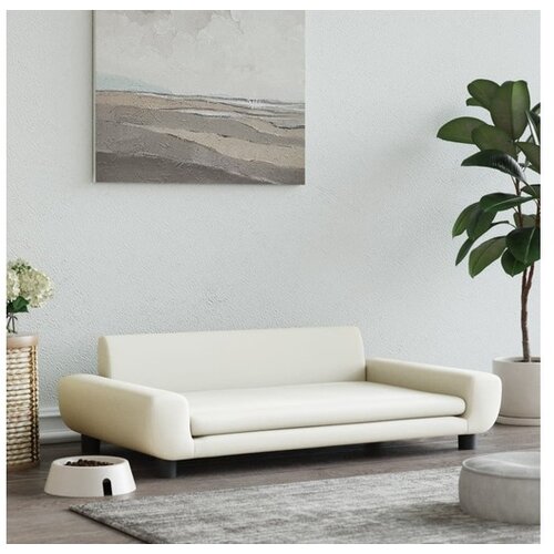 vidaXL Krevet za pse Krem 100 x 54 x 33 cm baršunasti Cijene