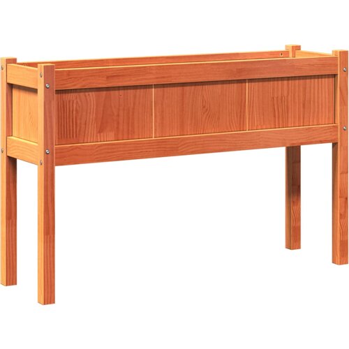 Maison Chic Vrtno korito - Greda - Cvetlični Lonec z nogami voščeno rjavo 110x31x70 cm trdna borovina, (21790261) Cene