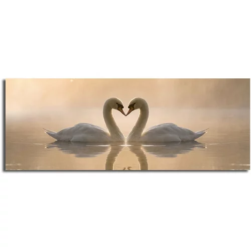 Horizon slika na platnu Swan Love, 90 x 30 cm