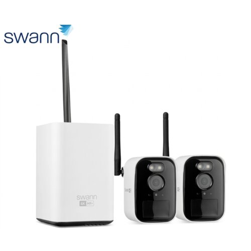 Swann MRMINISD2 MaxRanger4K Mini brezžični varnostni sistem, 4K UHD, 2x kamera, 1x snemalna enota, WIFI HaLow, TrueDetect+, APP, Night2Day snemanje, mikrofon, zvočnik, IP66, +microSD - - Bonajo Cene