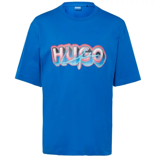 Hugo Blue Majica 'Nillumi' mornarska / svetlo modra / roza