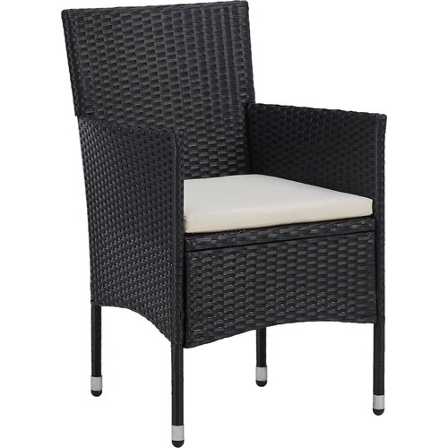 Maison Chic Vrtni jedilni stoli - Stol za vrt 2 kosa poli ratan črne barve JS287, (21878057) Slike