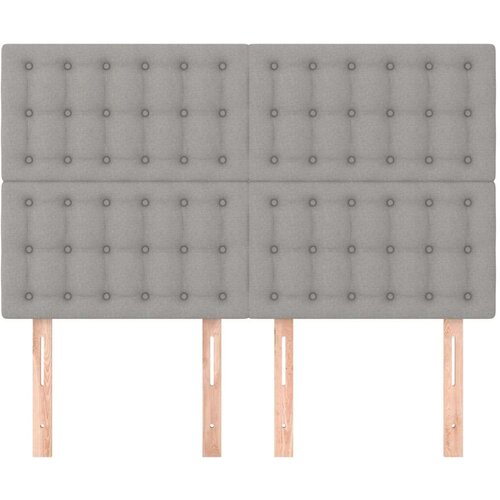  Uzglavlja 4 kom svjetlosivi 72 x 5 x 78/88 cm od tkanine Slike