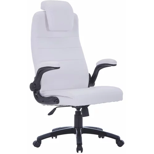 Podesiva uredska okretna stolica od umjetne kože bijela