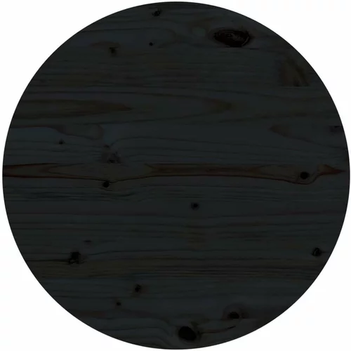  Mizna plošča črna Ø60x2,5 cm trdna borovina