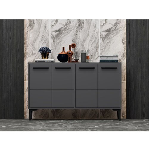 Woody Fashion TV polica Stria Anthracite Cene