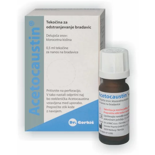  Acetocaustin, tekočina za odstranjevanje bradavic