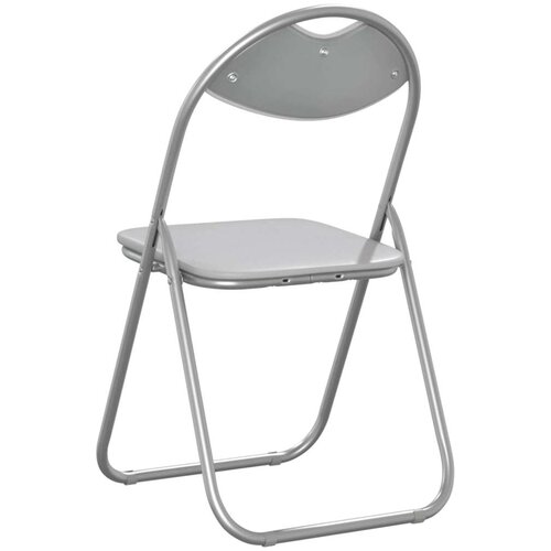  Sklopiva stolica 8 pcs Bijela i siva 48 x 43 5 x 81 cm - Bijela i siva 8 Slike