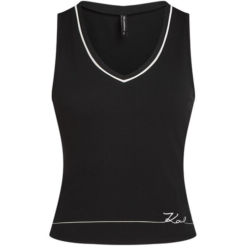 Karl Lagerfeld Top črna / bela Cene