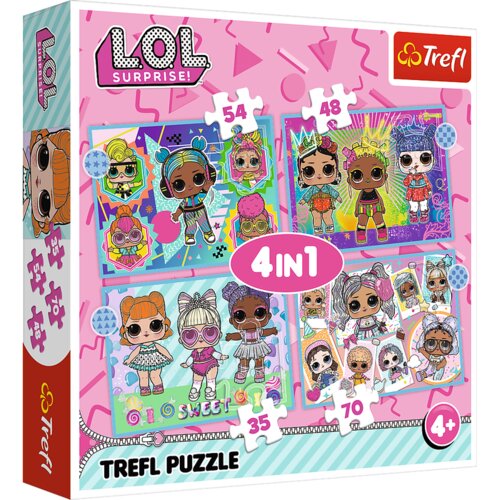 Puzzle 4u1 - Upoznajte lutke / MGA LOL iznenađenje! Trefl 34613 Cijene