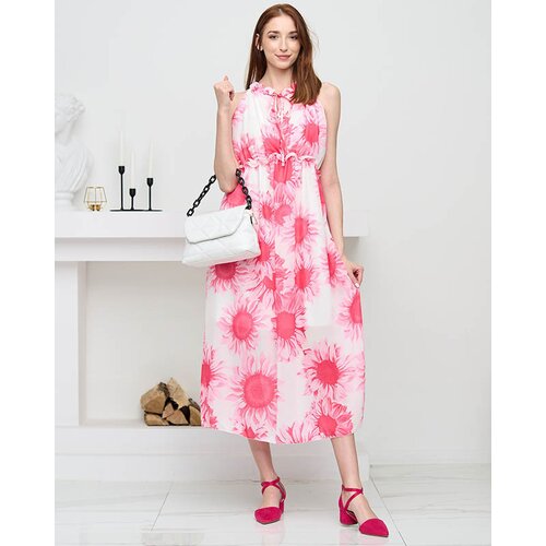 Resti Pink women's maxi dress with flowers - Clothing Cijene