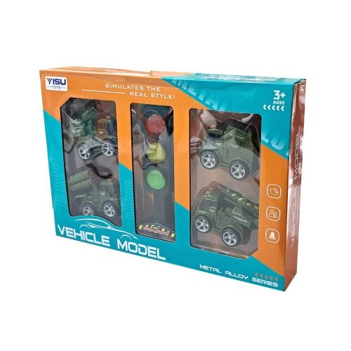  Set 4 metalna vozila vojska sa semaforom ( 1040534 ) Cene