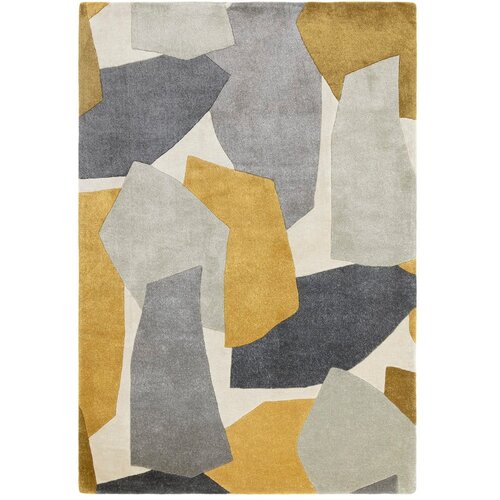 Asiatic Carpets Oker rumena/siva ročno tkana preproga iz recikliranih vlaken 200x290 cm Romy &ndash; Cene