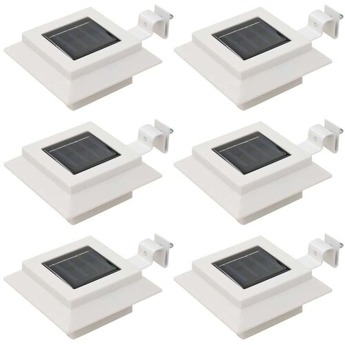 vidaXL Vrtne solarne svjetiljke 6 kom LED kvadratne 12 cm bijele Cijene
