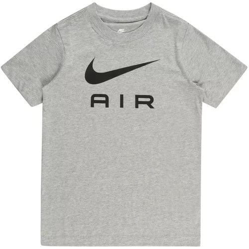 Nike Sportswear Majica pegasto siva / črna