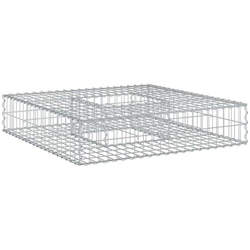  Gabionski uzdignuti krevet Srebrno 100 x 100 x 20 cm - 100 x 100 x 20 cm Cijene