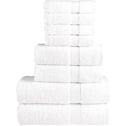 Furnova Komplet brisač iz bombaža 8-delni SOLUND bela 600 gsm, (21916777) Cene
