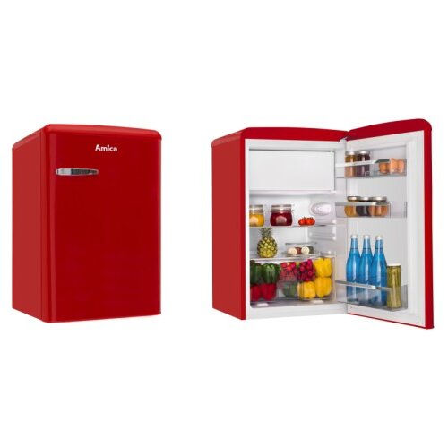 Amica prostostoječi hladilnik KS15610R [E, 106l, retro, rdeča] Cene